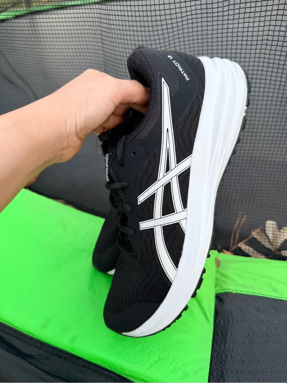 Asics Black and White womens Athletic Running Shoes